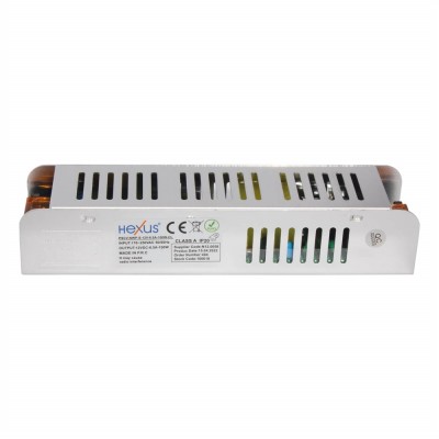 Güç Kaynağı İç Mekan IP33 Dar Kasa Sabit Voltaj 12 V 8.5 A 100 W 163 x 43 x 32 mm