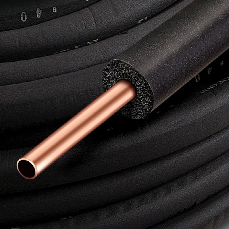 (VRV) Siyah İzolasyonlu Kauçuk 13 Mm Bakır Boru 3/4 50 Mt